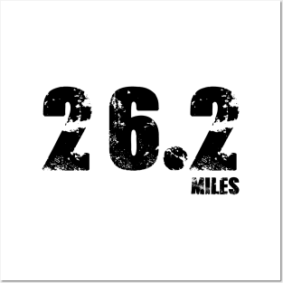 Distressed 26.2 Miles Full Marathon Race Long Distance Runner Posters and Art